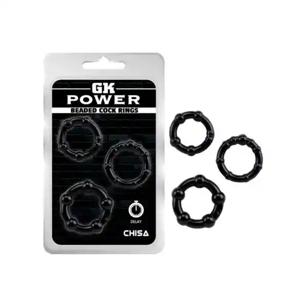 Set De 3 Anillos Para El Pene Stay Hard En Negros Cn-330300015