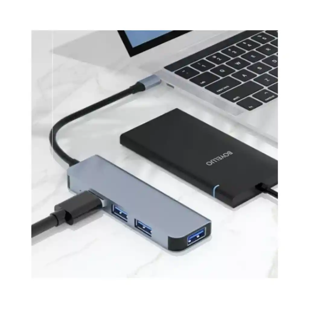 Expansión Adaptador Cable Tipo C Cargador Usb 4 Puertos