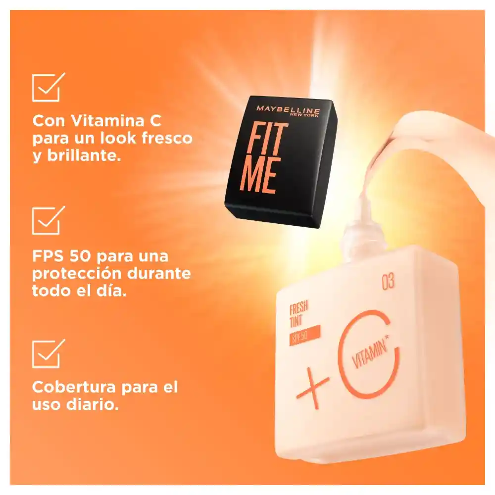Base De Maquillaje Base Fit Me Fresh Tint 07