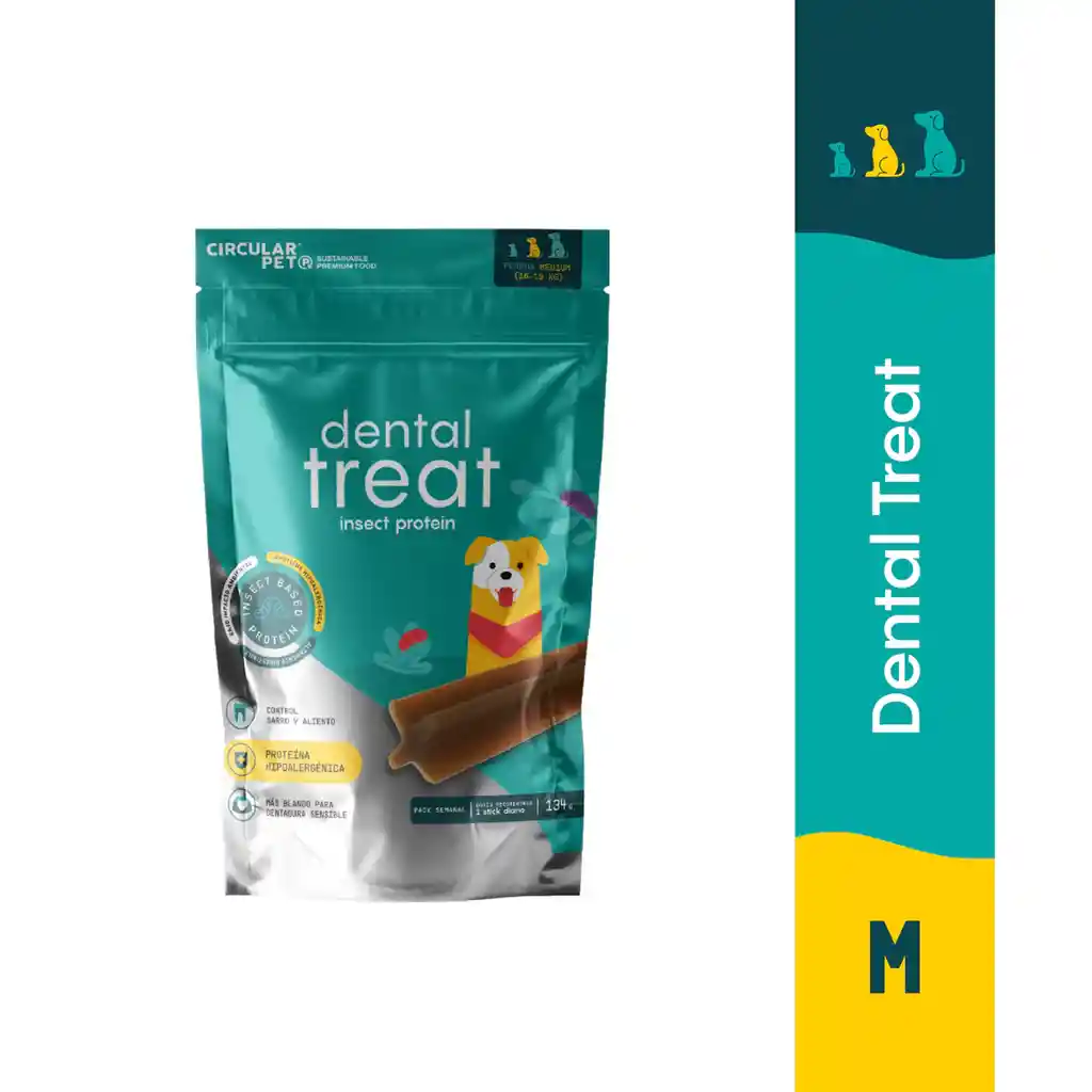 Snack Dental Con Proteína De Insecto Para Perros Medianos (134 Gr)