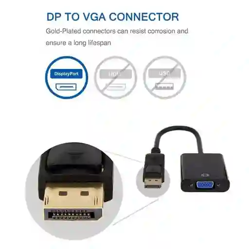 Adaptador De Displayport A Vga