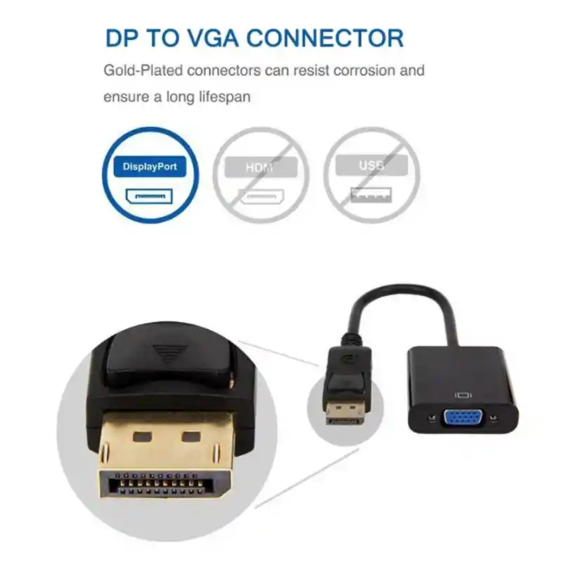 Adaptador De Displayport A Vga