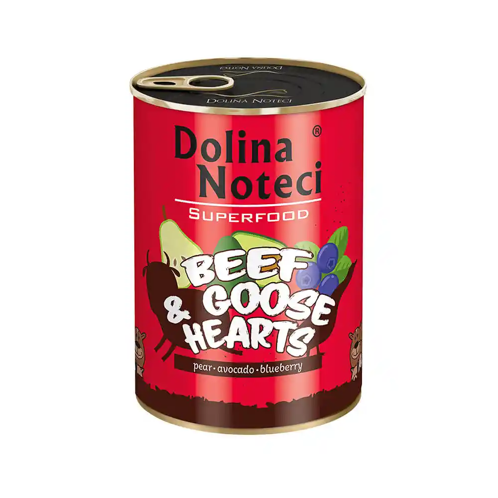 Dolina Noteci - Superfood Alimento Humedo Perro - Vacuno Y Corazones De Ganso 400g