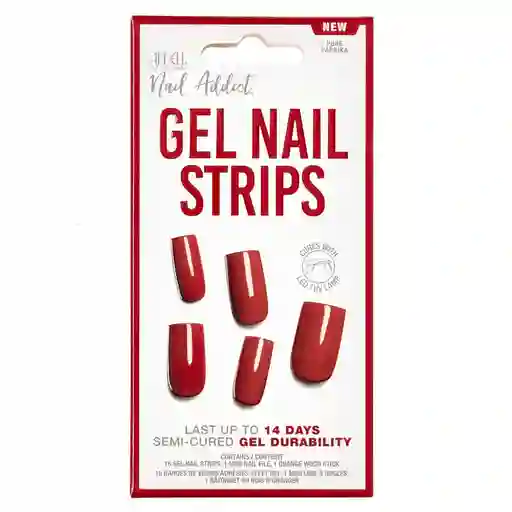 Uñas Adhesivas Gel Gel Nail Strip Pure Paprika
