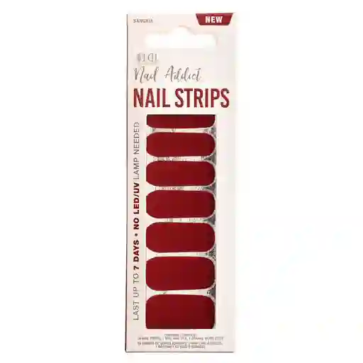 Uñas Adhesivas Nail Strip Sangria
