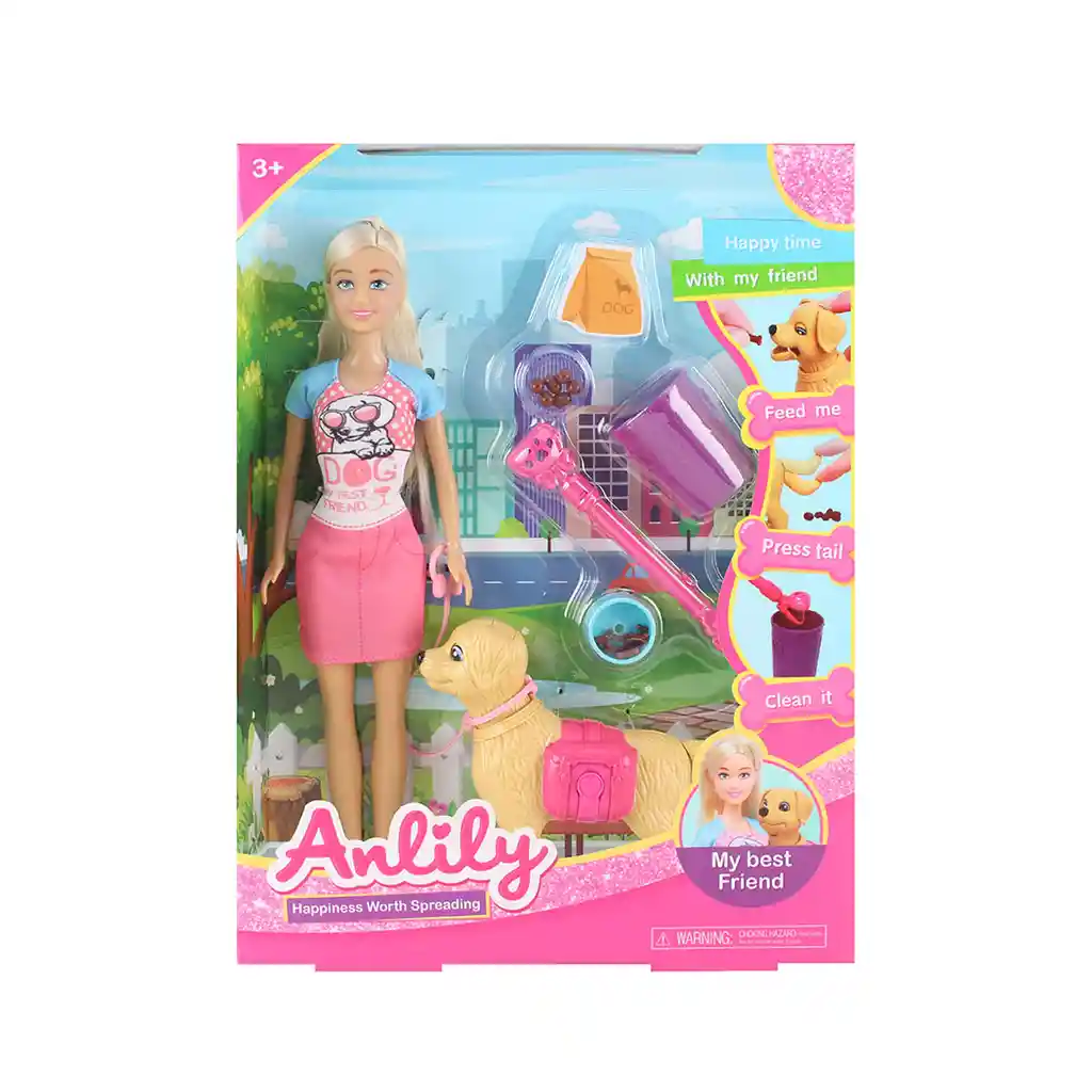 Anlily Muñeca Con Mascota