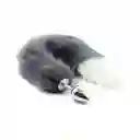 Plug Anal Cola De Zorro Negro Talla S - Acero Inoxidable