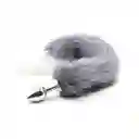 Plug Anal Cola De Zorro Negro Talla S - Acero Inoxidable