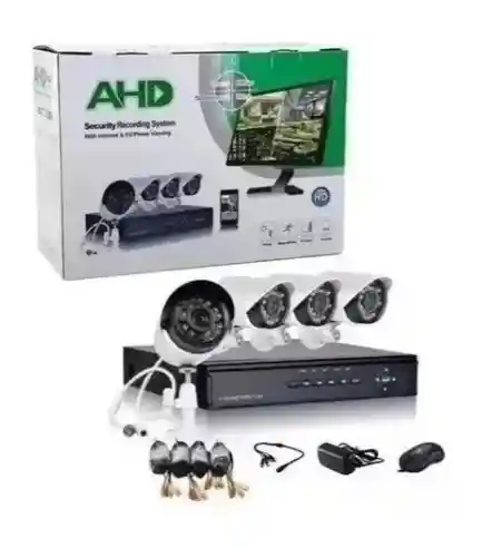 Kit Dvr Con 4 Cámaras De Seguridad Interior Y Exterior