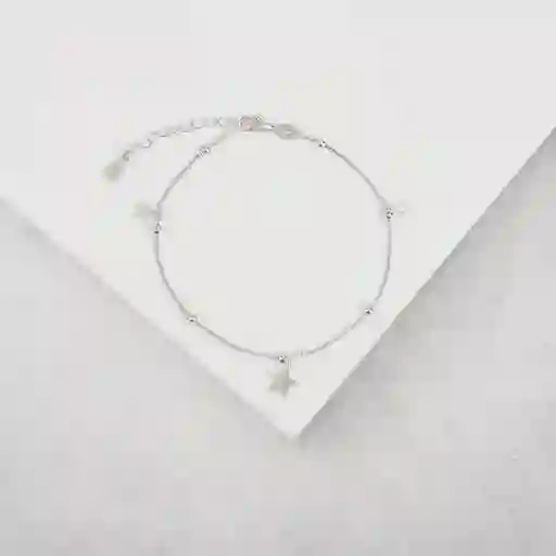 Pulsera Nudos Y Estrellas En Plata 925