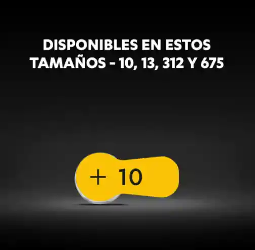 Pilas Auditivas Duracell D10 X6