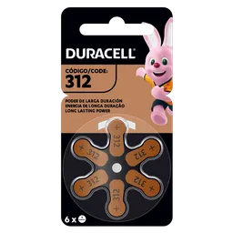 Pilas Auditivas Duracell D312 X6