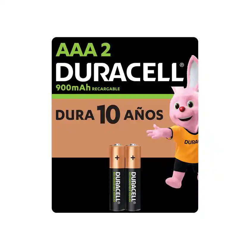 Pilas Recargables Duracell Aaa 900 Mah X2