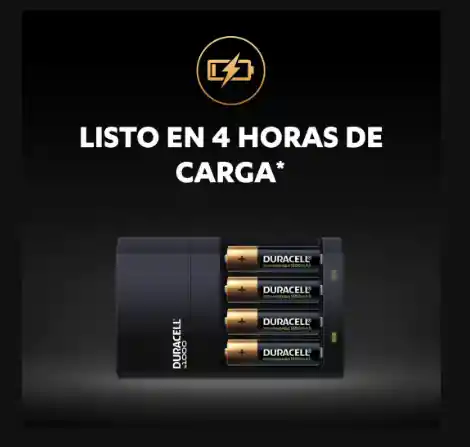 Cargador Para Pilas Duracell Incluye 4 Pilas Aa