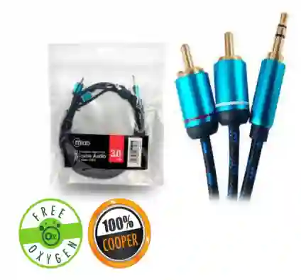 Microlab Cable Audio 3.5mm 2rca 3 Mts. 07643