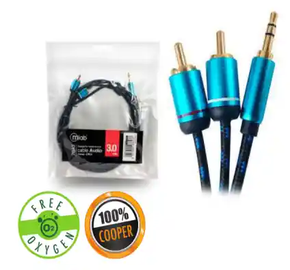Microlab Cable Audio 3.5mm 2rca 3 Mts. 07643