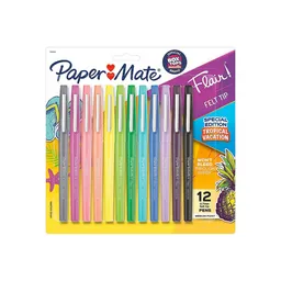 Paper Mate Flair - Set 12 Tiralíneas Punta Media Tropical