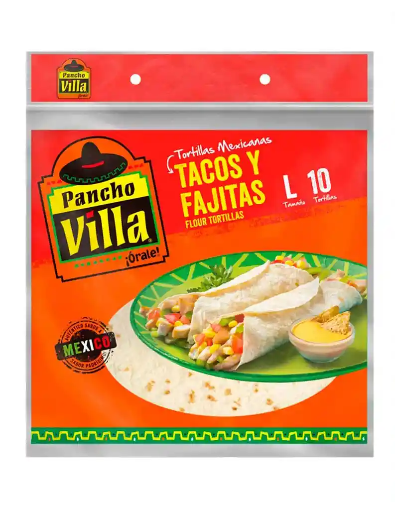 Tortillas Tacos Y Fajitas Pancho Villa 8u 224gr