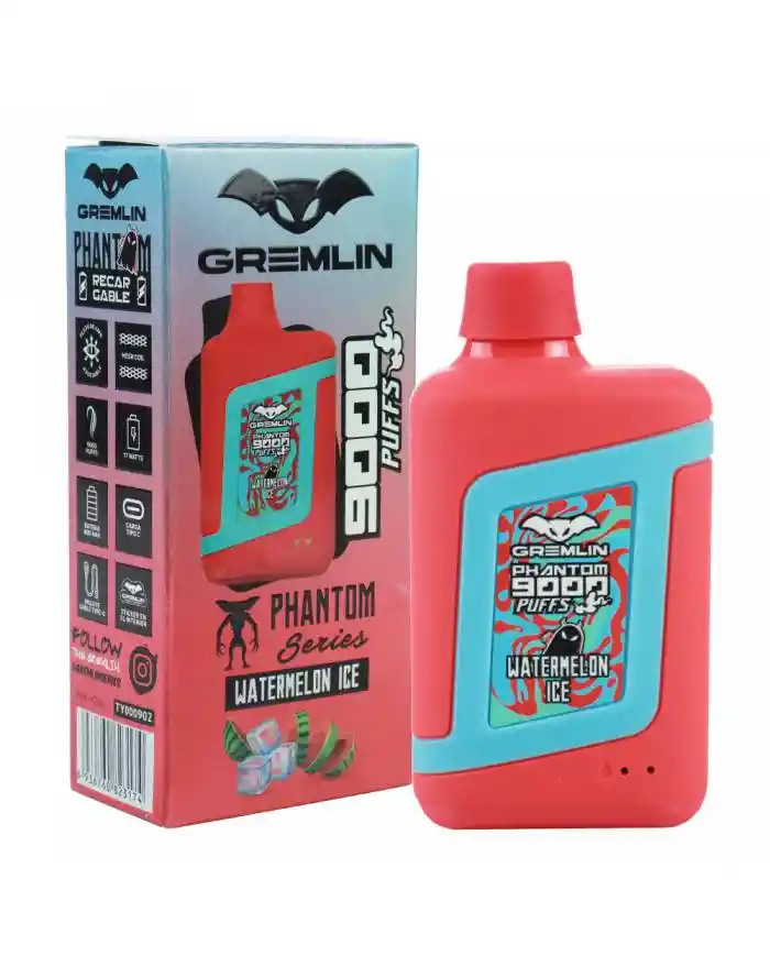 Vaper Watermelon Ice 9000 Puffs 5% Phantom Series - Gremlin