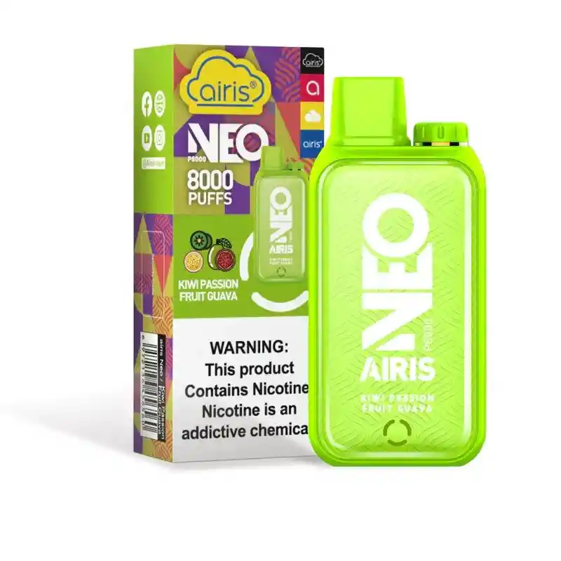 Vaper Kiwi Passion Fruit Guava 8000 Puffs 5% - Airis Neo