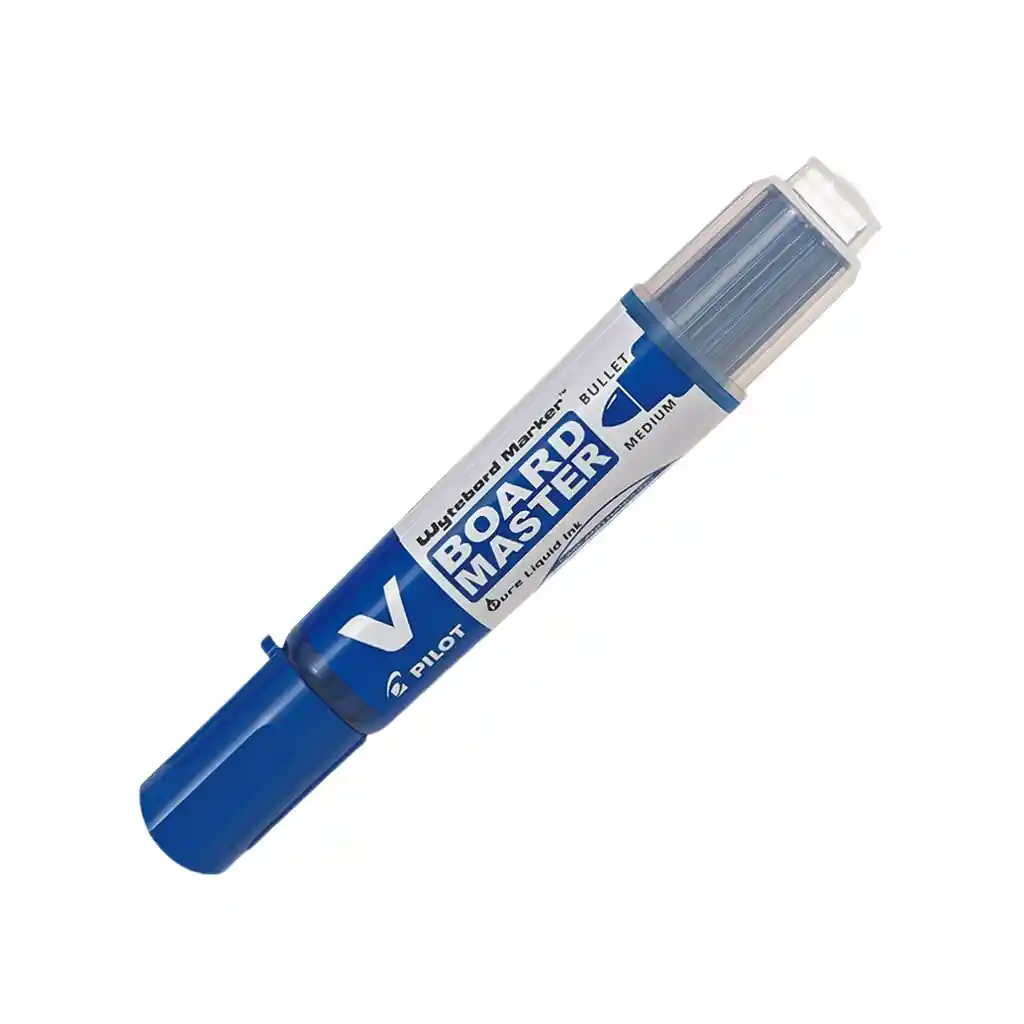 Marcador De Pizarra Recargable Vboard Master Azul