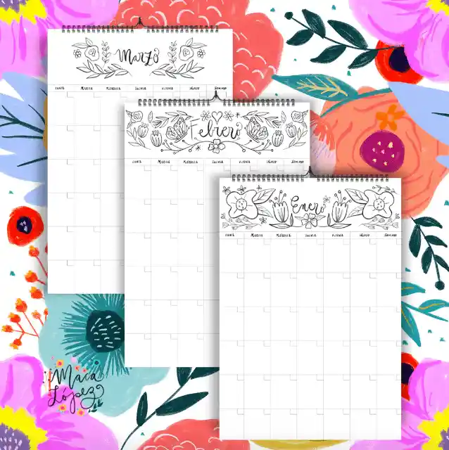 Calendario Coloreable 50x35