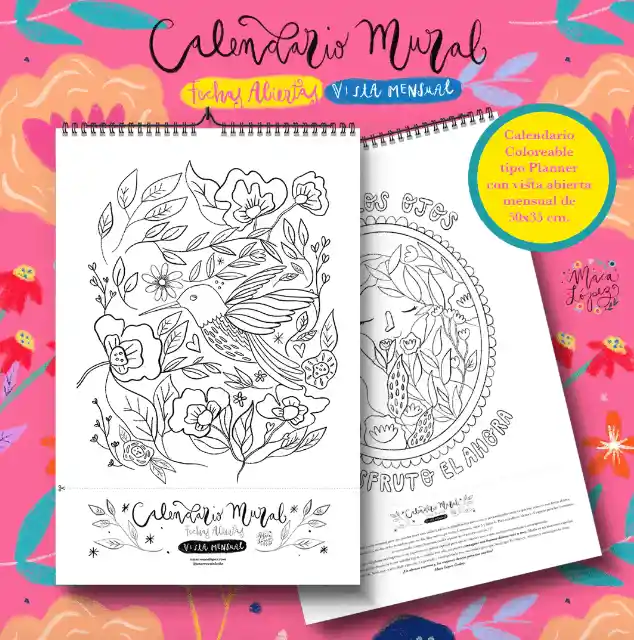 Calendario Coloreable 50x35