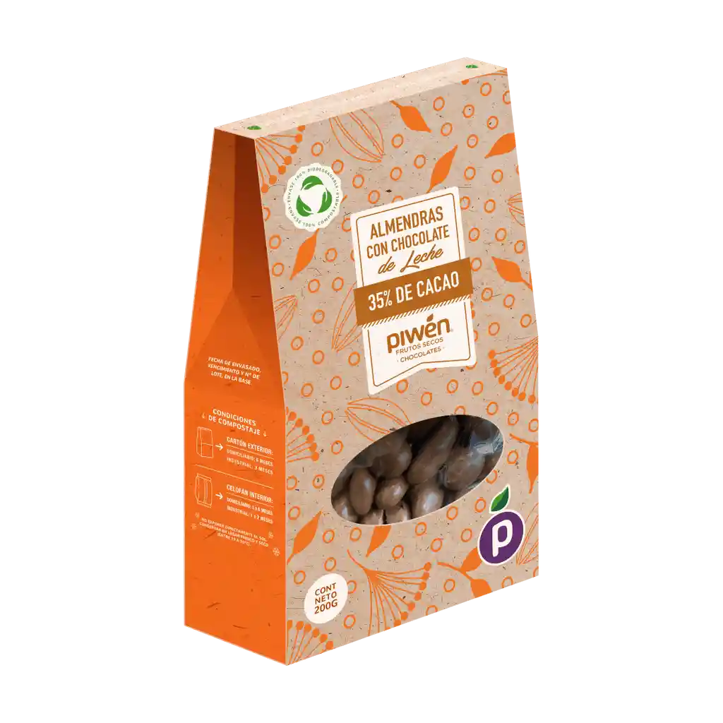 Piwen Almendra Chocolate Leche 200g