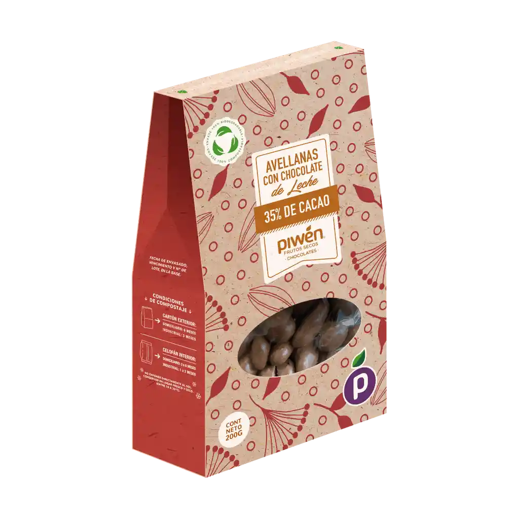 Piwen Avellana Chocolate Leche 200g