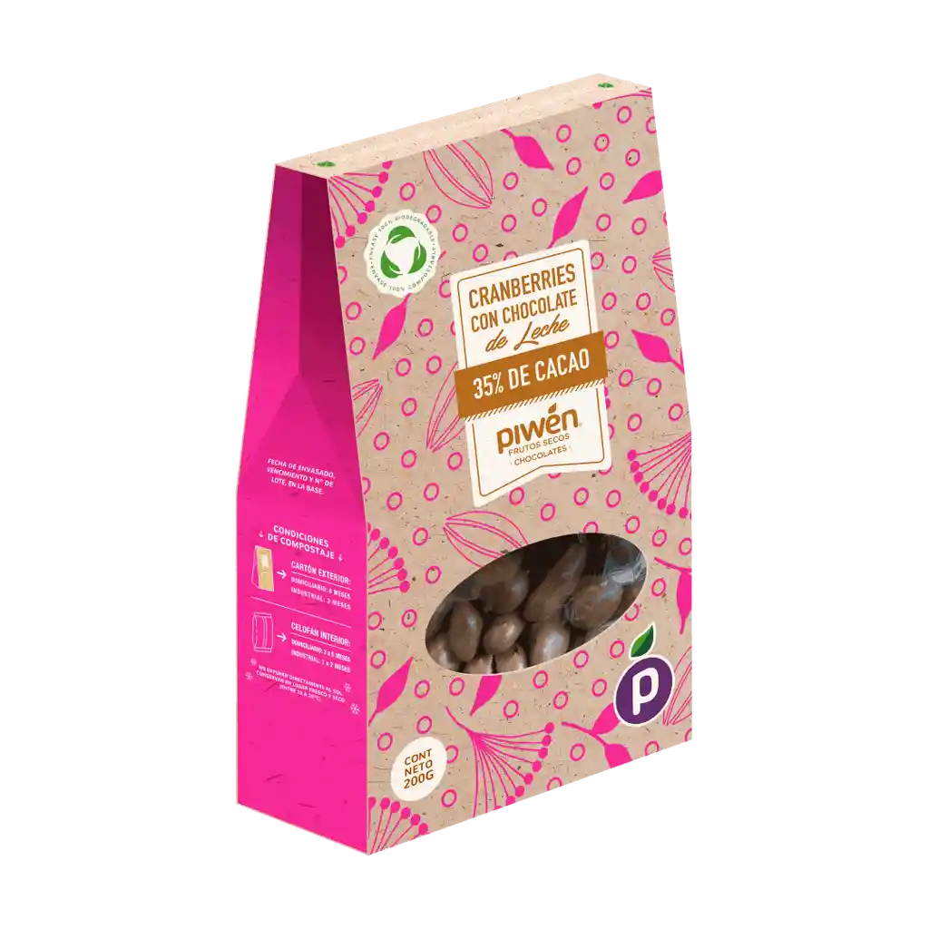 Piwen Cranberrie Chocolate Leche 200g