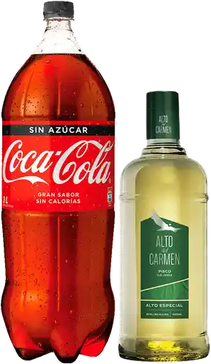 Alto 1,5 Lt + Coca Zero 3 Lt + Hielo