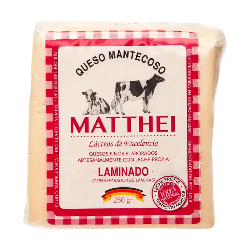 Queso Laminado Matthei 250 Gr