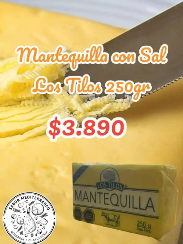 Mantequilla Los Tilos Con Sal 250 Gr