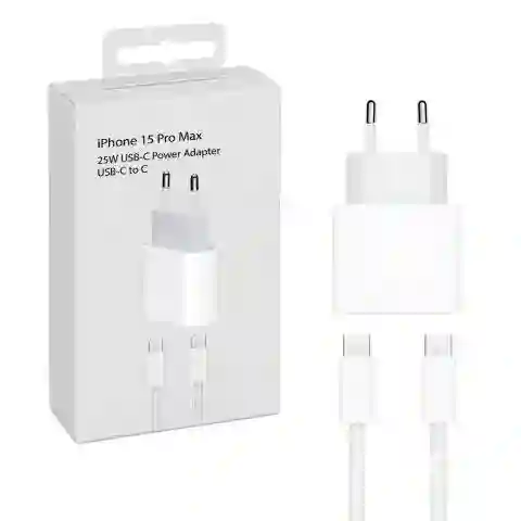 Cargador Tipo C A Tipo C De 25w Para Iphone 15 - 15pro-15 Pro Max