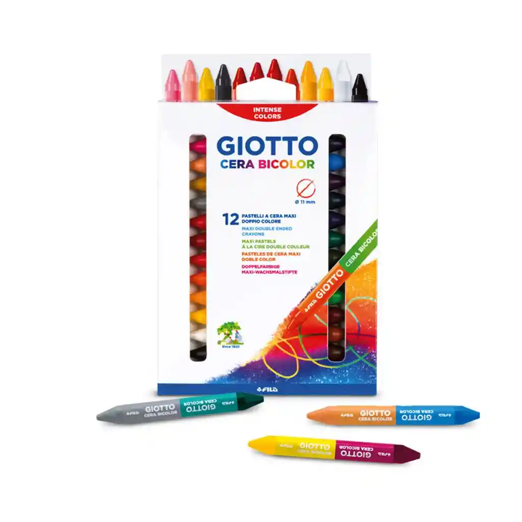 Lapices De Cera Giotto Bicolor