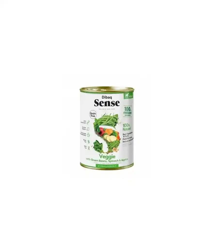 Dibaq Sense Adult Veggie Con Guisantes, Espinacas Y Manzanas Lata 380g