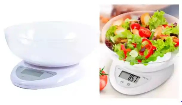 Balanza Pesa Digital Cocina 7 Kilos Blanca Con Baterias