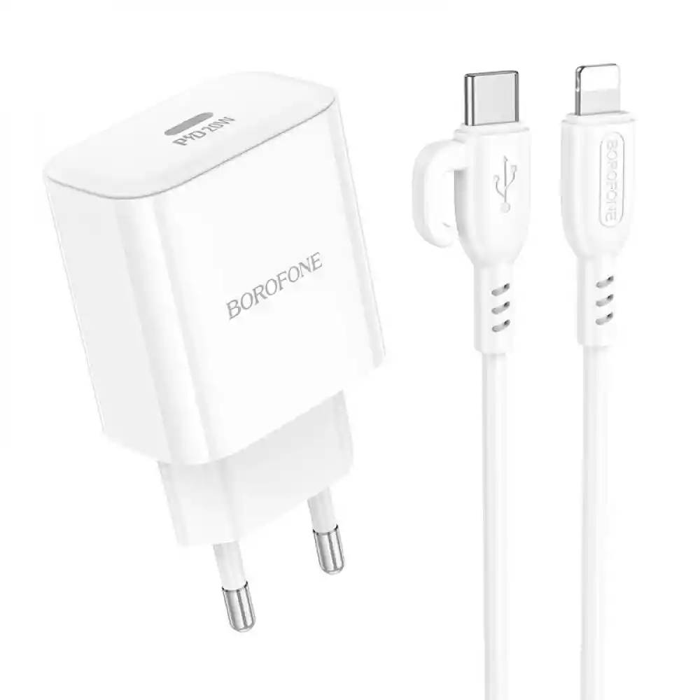 Cargador Completo 20w Para Iphone - Carga Rápida - Borofone Ba81a