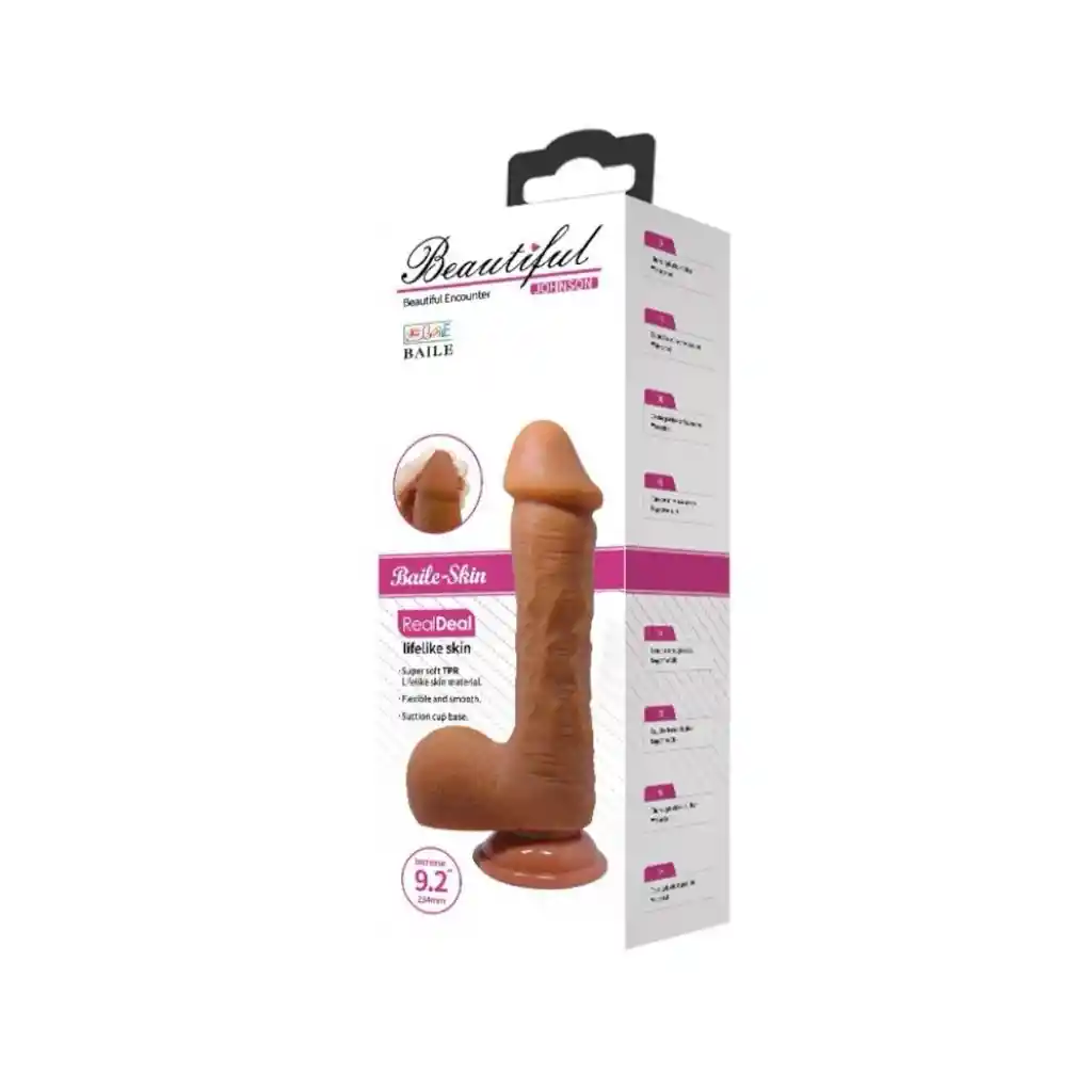 Johnson Dildo Realista Super Soft 22 Cm - Choco