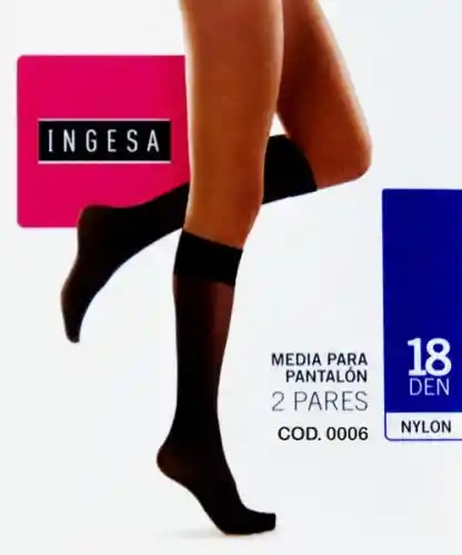 Media Pantalón Nylon 2 Pares Tu Negro