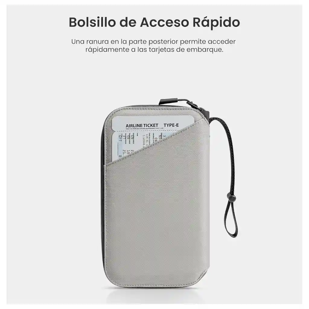 Tomtoc Estuche Para Pasaporte Navigator-t03 - Gris