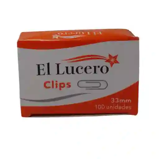 Clip Pta Redonda 33mm El Lucero (100 Unidades)