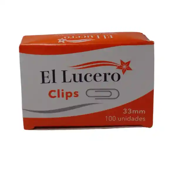 Clip Pta Redonda 33mm El Lucero (100 Unidades)