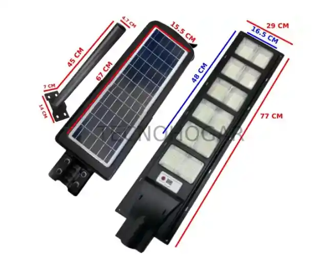 Foco Solar 600w Exterior + Soporte Base Con Sensor