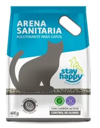 Stay Happy - Arena Sanitaria Aglutinante - Carbon Activo 4 Kg