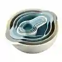 Juego De 8 Tazón Con Tazas Medidoras Multifunción