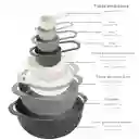 Juego De 8 Tazón Con Tazas Medidoras Multifunción