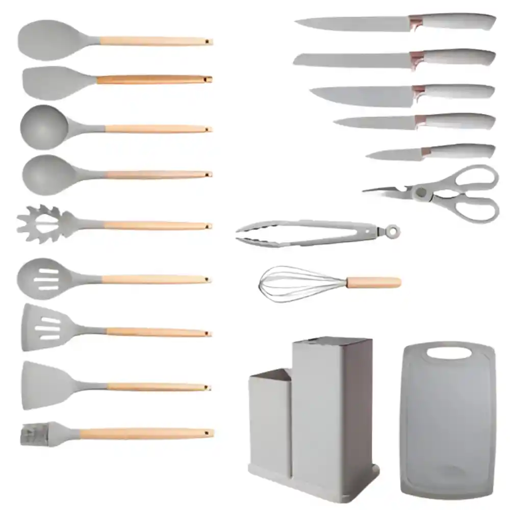 Set De 19 Utensilios Antiadherente De Silicona - Cocina