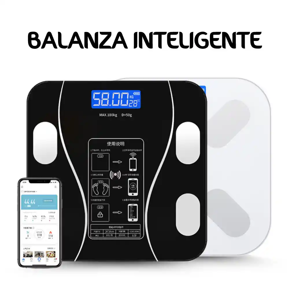 Balanza Pesa Digital Bluetooth Inteligente Smart Imc Baño