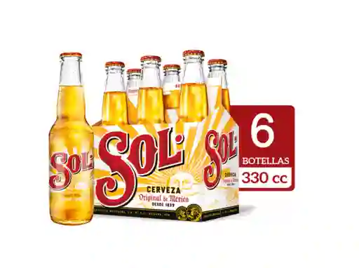 Sol Lager 330cc Pack X 6